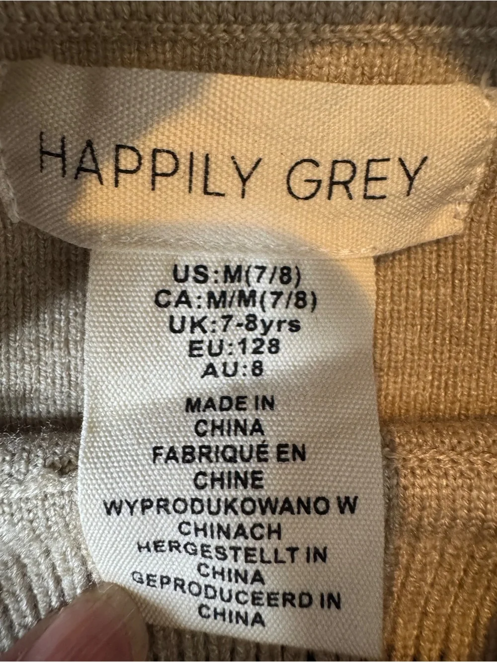 Happily Grey Kids 2-Piece Knit Sweater & Wide Leg Pants Set Girls Medium (7-8)